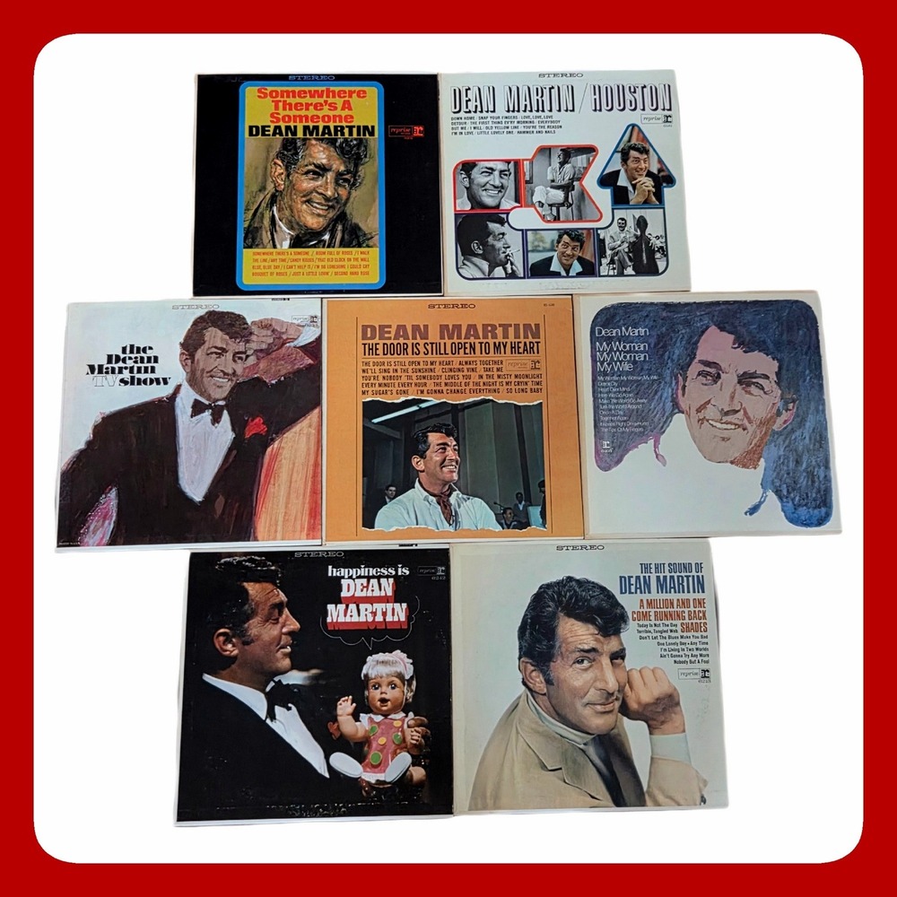 Dean Martin 7 LP Vinyl Record Collection Reprise Vocal Jazz Pop Album Set‎ VTG